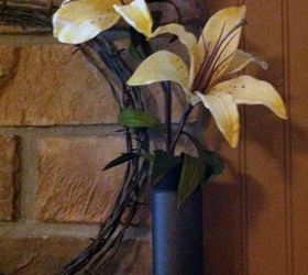 industrial inspired vase, crafts, home decor, painting, repurposing upcycling, wreaths, close up