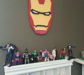 my son loves superheroes decorating the playroom, entertainment rec rooms, home decor, my son like this spot for Ironman