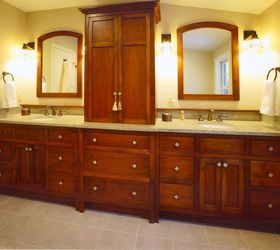how to update a split level, architecture, home decor, Bathroom cabinetry in split level renovation by Titus Built LLC