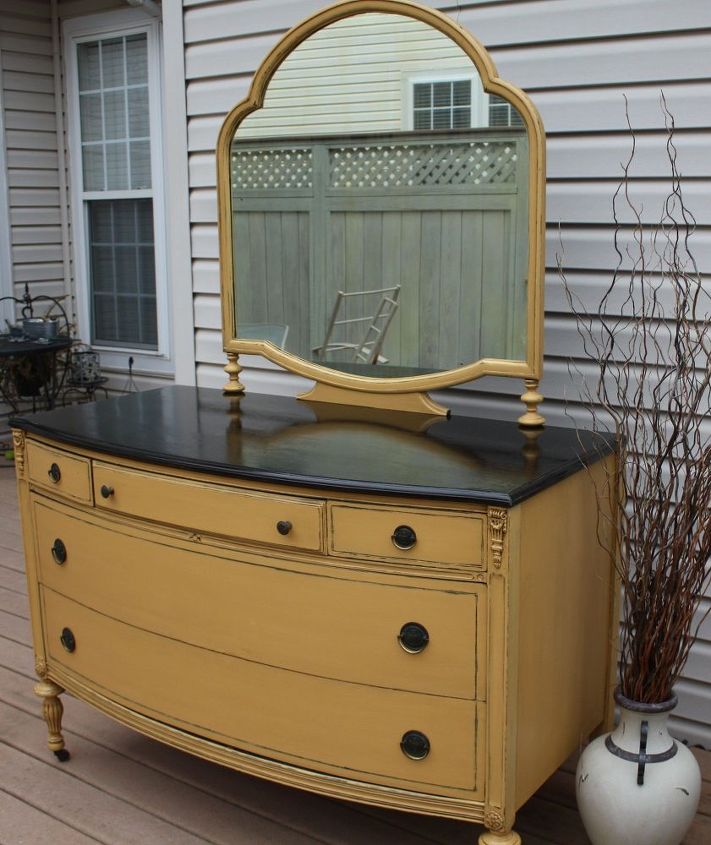 Thrift Store Vintage Dresser Makeover Before After