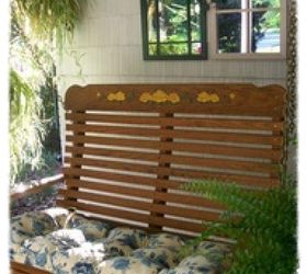 come sit a spell, gardening, outdoor furniture, outdoor living, porches, Window Mirrors add interest to the porch wall