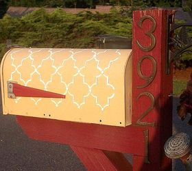 stenciled mailbox makeover, painting, This actually is my first real stencil project Now I m kinda addicted to them