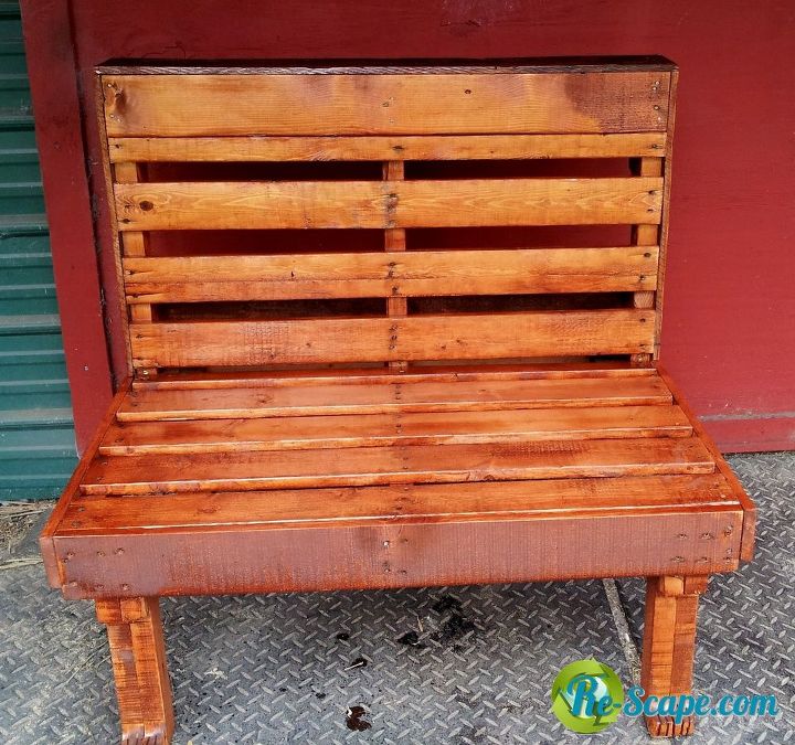 re purposing pallets, pallet projects, repurposing upcycling, garden bench