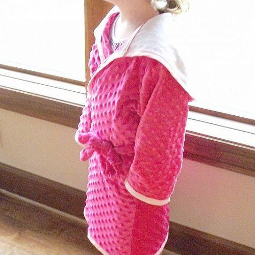 diy pillows and children s sewing project, crafts, Bright pink robe with custom details for a total cost of 8 00 including pattern