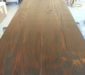 craft room work area table counter top, diy, how to, painted furniture, woodworking projects, Close up showing the beautiful wood grain