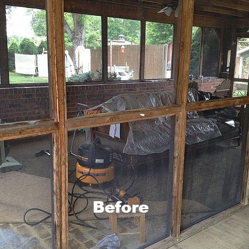 from simple screened porch to entertaining oasis cheap, Cleaning
