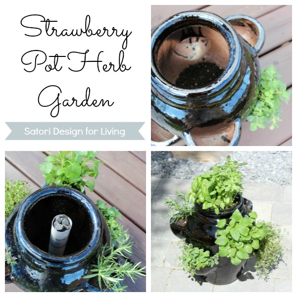 strawberry pot herb garden, gardening, Strawberry pot pockets are perfect for holding compact herb plants