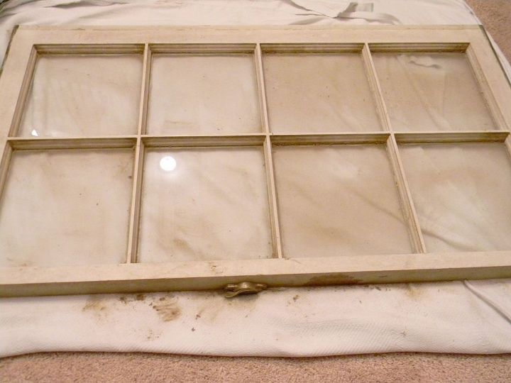 using an old window to display photos, crafts, repurposing upcycling, My window used to be stored in an outdoor shed so it needed a lot of cleaning