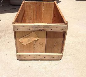 q wooden crate delimma, painted furniture, repurposing upcycling, One end