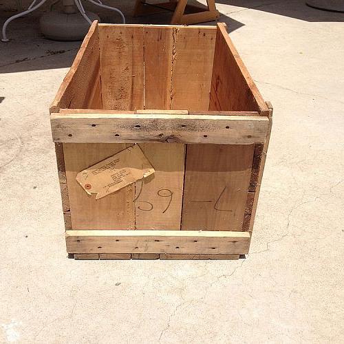 q wooden crate delimma, painted furniture, repurposing upcycling, One end