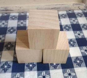 diy wooden patriotic firecrackers, crafts, decoupage, home decor, patriotic decor ideas, seasonal holiday decor, Start with unfinished wood blocks 99 cents ea at craft store