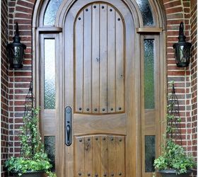 adding rustic clavos to our diy arched tudor door, curb appeal, doors, We added clavos rustic nails to the Tudor door that The Husband made
