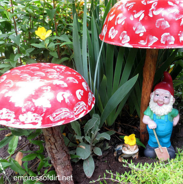 comece um jardim encantado com um cogumelo caseiro, Crie alguns cogumelos de jardim para animar seu jardim encantado