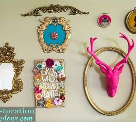 how to make a gallery wall using yard sale items, how to, wall decor