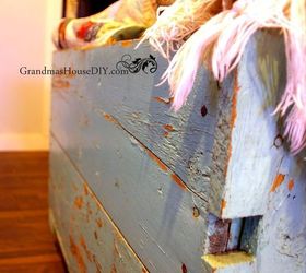 my grandma s old carrot bin becomes our living room storage box, repurposing upcycling, storage ideas