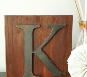 diy industrial rustic monogram sign, crafts, rustic furniture