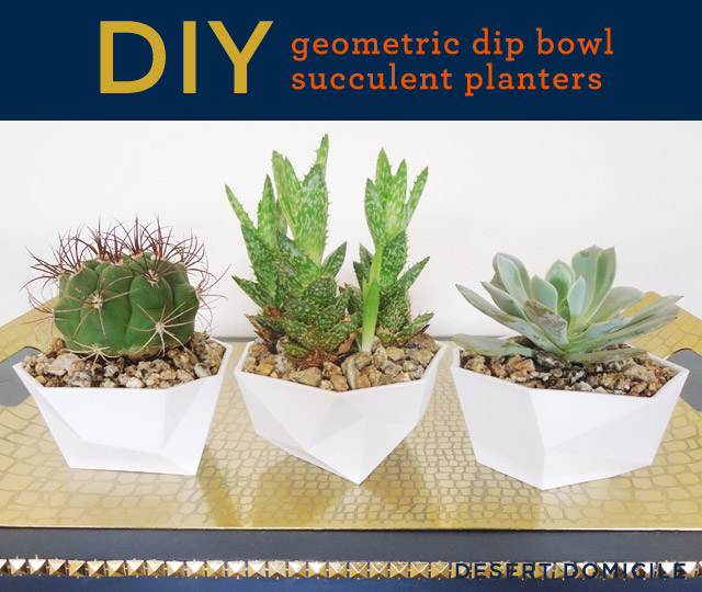 diy geometric dip bowl succulent planters, crafts, flowers, gardening, repurposing upcycling, succulents, Make some today
