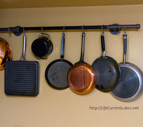 DIY Pot Rack With Pipes From Home Depot