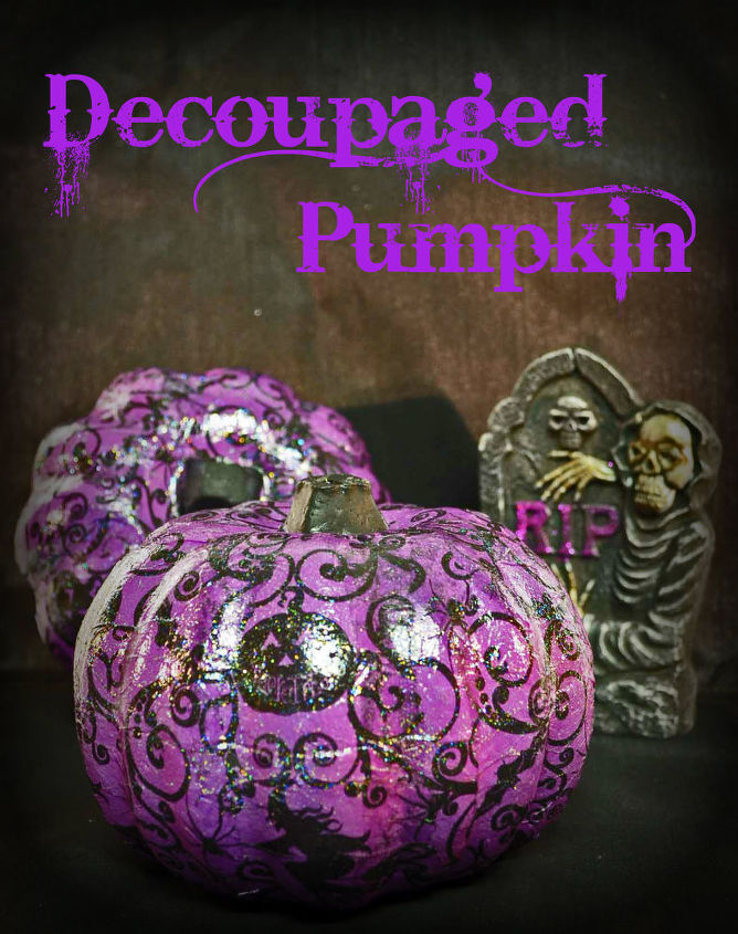 decoupaged pumpkins for halloween, crafts, decoupage, halloween decorations, seasonal holiday decor
