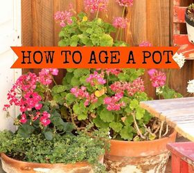 painting furniture home decor diy crafts humor, outdoor furniture, painted furniture, repurposing upcycling, Using old Terra Cotta pots and Joint Compound you can create your own chippy aged pots that only get better each year