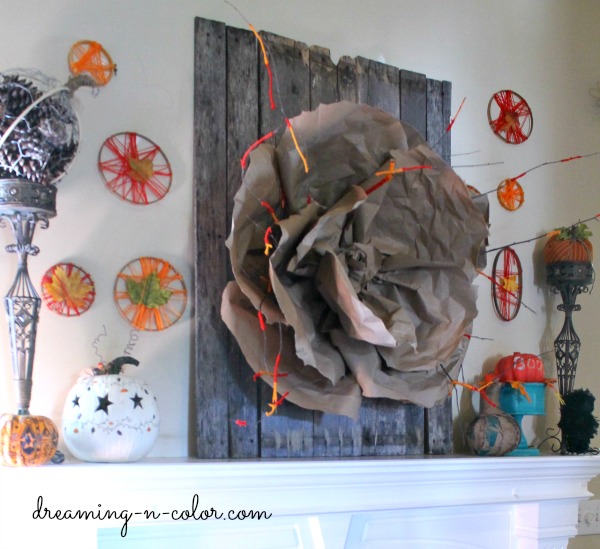 pallet art, crafts, home decor, pallet, repurposing upcycling, gather paper yarn twigs and pallets for this project