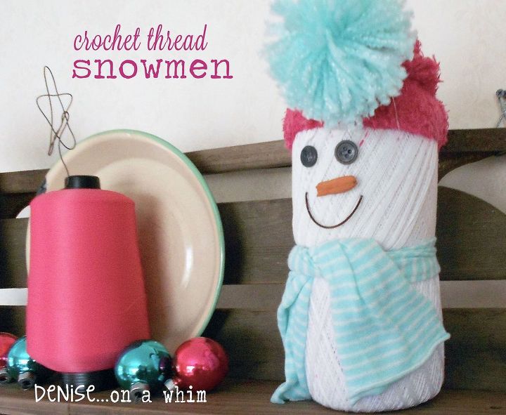 adorable snowmen from crochet thread, crafts, seasonal holiday decor