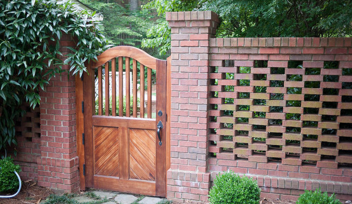 few shots of a custom gate and pierced brick wall we designed turned out nice, fences