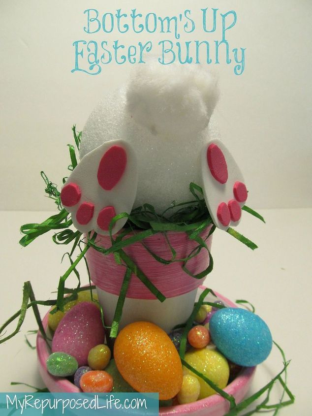 bottoms up easter bunny, crafts, easter decorations, seasonal holiday decor