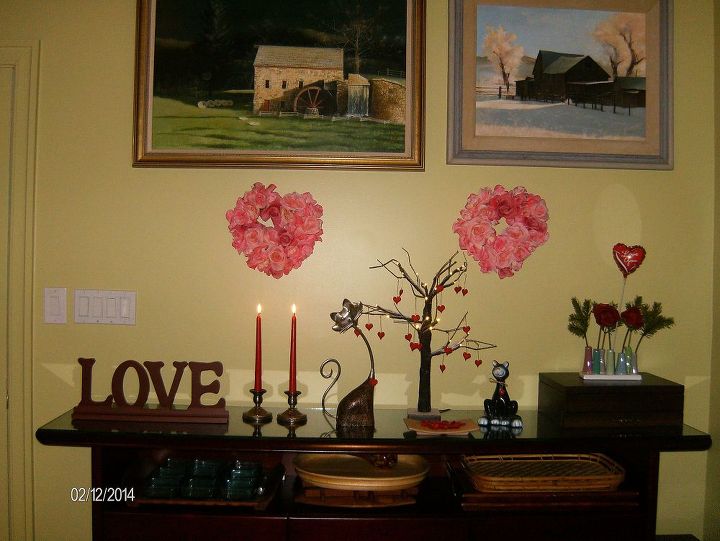 valentine s day decor, seasonal holiday d cor, valentines day ideas, wreaths, My Valentine s decor