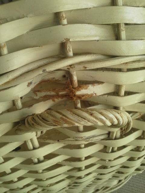 how do you repair vintage wicker, The upper end of the bassinet where it hooks onto the stand