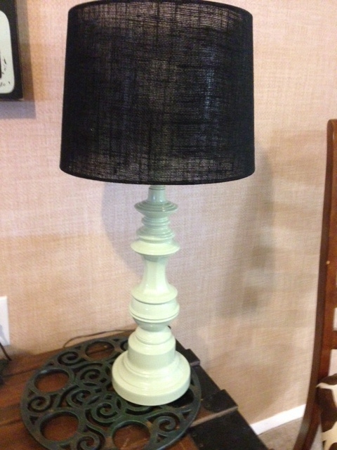 6 00 thrift lamp and a little spray paint, lighting, painting, repurposing upcycling