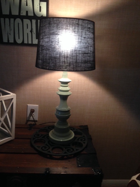 6 00 thrift lamp and a little spray paint, lighting, painting, repurposing upcycling, I love spray paint