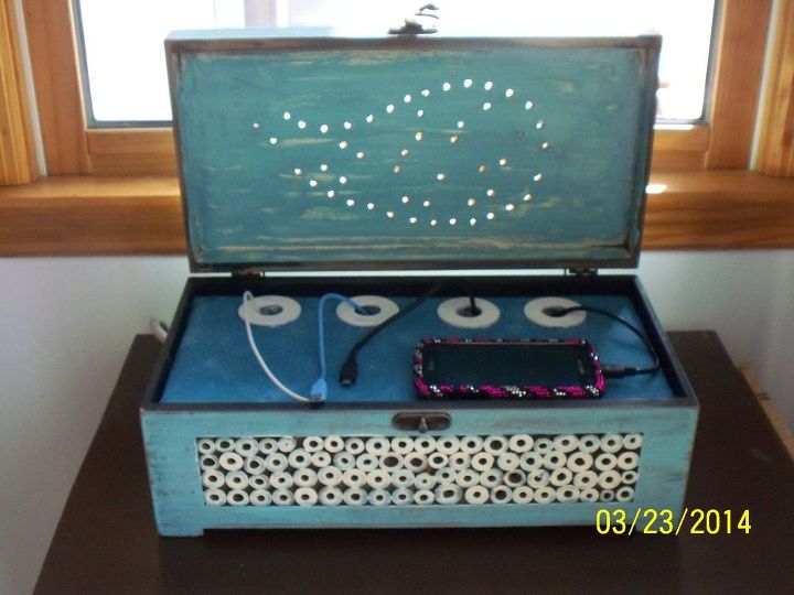 shabby chic charging station, cleaning tips, crafts, After