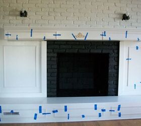 new look for an old fireplace, concrete masonry, diy, fireplaces mantels, painting, woodworking projects