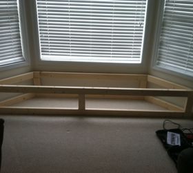 bay window flip top storage bench, Framed out with 2x4 s