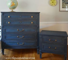 a set in coastal blue, painted furniture
