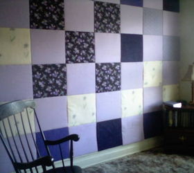 a way to add color and insulation to an old plaster wall without major construction, home decor, wall decor, My Quilt Wall
