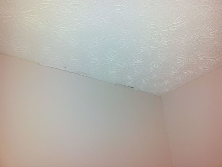 drywall disasters, home maintenance repairs, how to, paint colors, walls ceilings, Office Wall 1 of the aftermath of the ceiling being connected to the wall