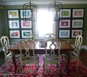 q dining room pizazz with unique art amp collections, dining room ideas, home decor, repurposing upcycling, Be creative coloring book pages as art