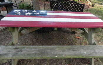 Patriotic Picnic Table for Independence Day Barbecue