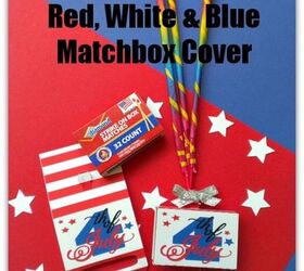 red white blue matchbox cover with free silhouette cut file, crafts, patriotic decor ideas, seasonal holiday decor