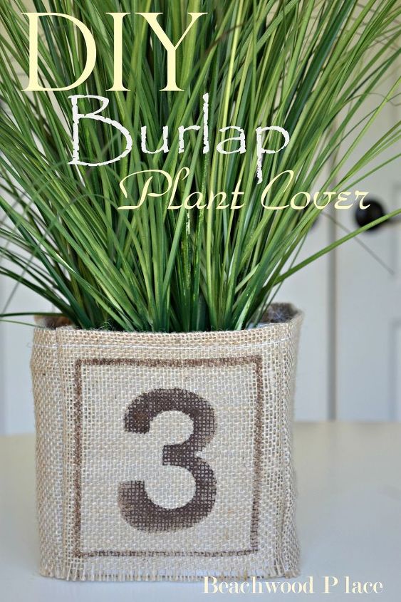 diy burlap plant cover