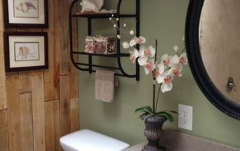 Bathroom  Wall Makeover From Pallets