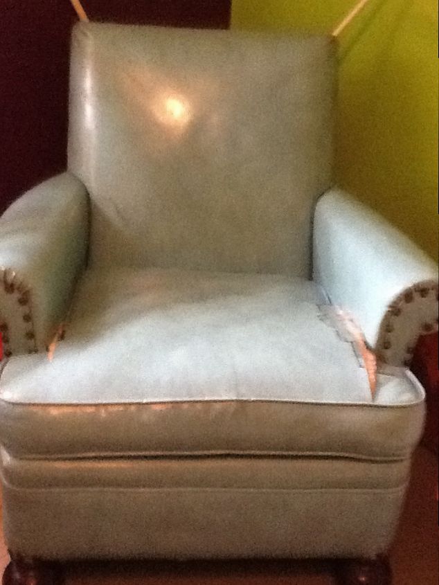q what can i do to make this chair presentable, painted furniture, The color looks faded in this picture but it s really very colorful