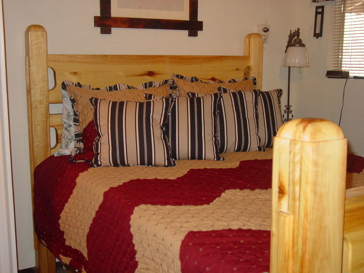 cabin bedroom redo, bedroom ideas, home improvement, Before picture of our postage stamp bedroom