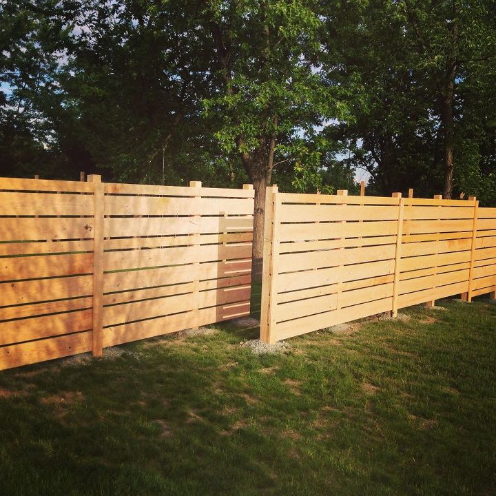 backyard ideas wood plank fence, diy, fences, landscape, outdoor living, woodworking projects