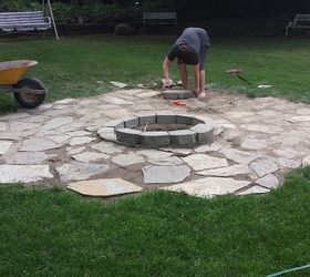 fire pit patio, Almost done