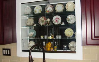 Lighted Kitchen Window Teacup and Saucers Curio Cabinet