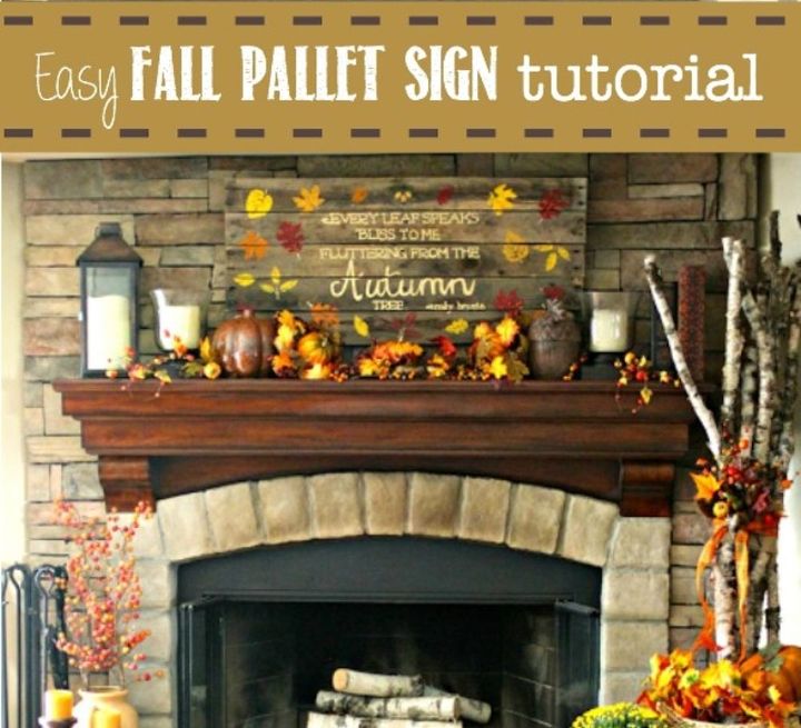 pallet fall sign tutorial, crafts, how to, seasonal holiday decor