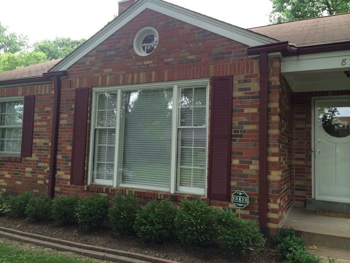 should we paint our exterior brick ranch, We are thinking of trimming out shutters door and circle with a khaki olive color and black details house numbers lantern etc